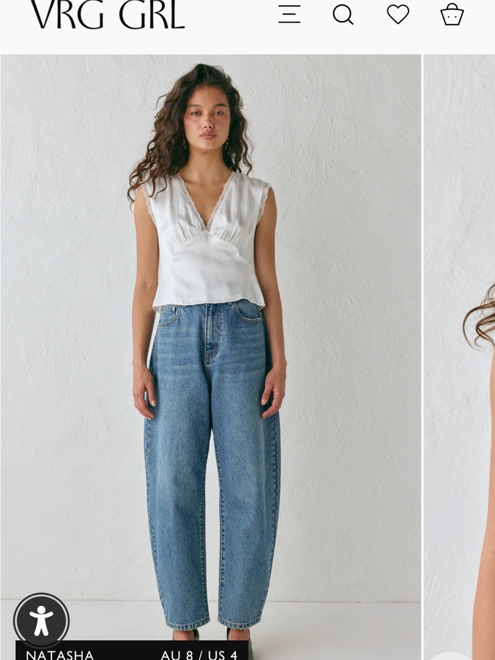 VRG GRL Vintage Lover Tie Back Top White - Picture 3 of 8